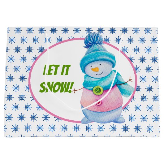 Lassen Sie es schneit Große Geschenktüte (Vorderseite)