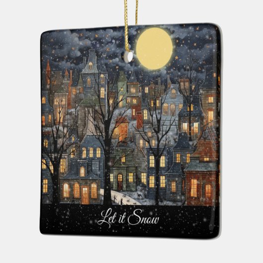 Lassen Sie es schneit Keramikornament (Links)