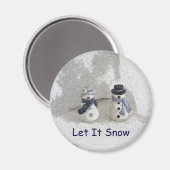 Lassen Sie es schneit Magnet (Vorderseite/Rückseite)