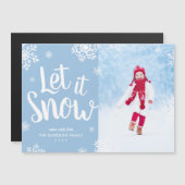 Lassen Sie es schneit | Magnetische Urlaubsfotokar Magnetkarte (Vorne/Hinten)