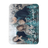 Lassen Sie es schneit | Modernes Aquamarines Grünb Magnet (Vertikal)