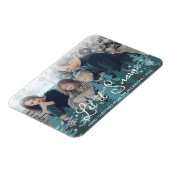 Lassen Sie es schneit | Modernes Aquamarines Grünb Magnet (Linke Seite)