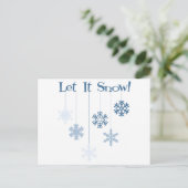 Lassen Sie es schneit Postkarte (Stehend Vorderseite)