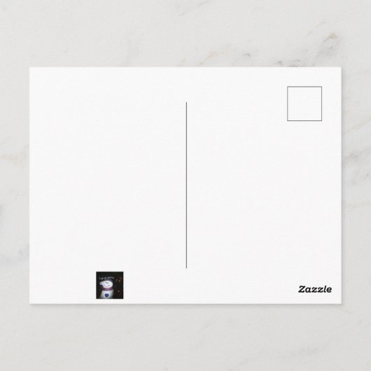 Lassen Sie es schneit Postkarte (Rückseite)