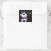Lassen Sie es schneit Quadratischer Aufkleber (Tasche)