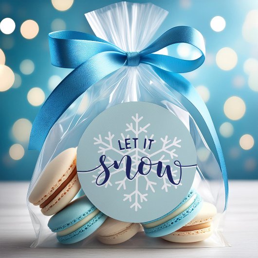 Lassen Sie es schneit Runder Aufkleber