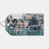 Lassen Sie es schneit | Schneeflocken Pine Tree We Geschenkanhänger (Rückseite Horizontal)