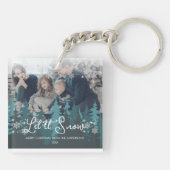 Lassen Sie es schneit | Schneeflocken Pine Tree We Schlüsselanhänger (Rückseite)