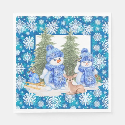 Lassen Sie es schneit Serviette (Vorderseite)