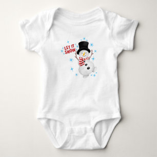 Lassen Sie es schneit Snowman Baby Bodysuit Strampler