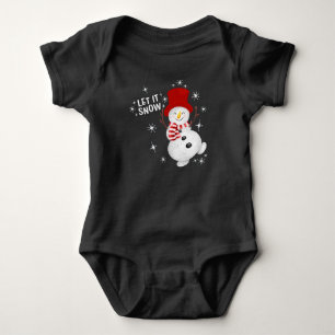 Lassen Sie es schneit Snowman Baby Bodysuit Strampler
