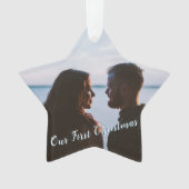 Lassen Sie es schneit unser 1. Weihnachtsblau Ornament (Vorderseite)