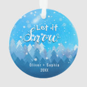 Lassen Sie es schneit unser 1. Weihnachtsblau Ornament (Rückseite)