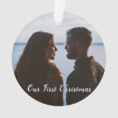 Lassen Sie es schneit unser 1. Weihnachtsblau Ornament (Vorderseite)