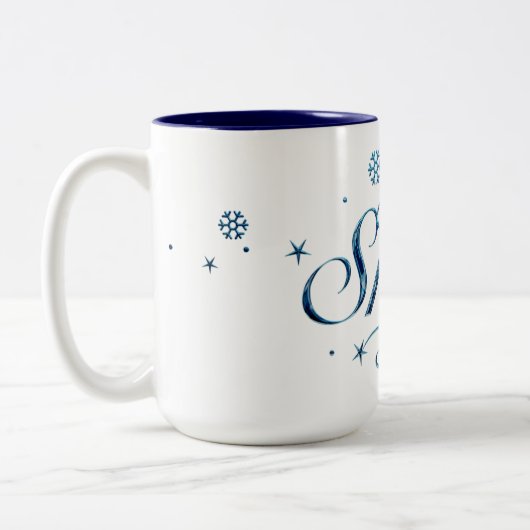 Lassen Sie es schneit Zweifarbige Tasse (Links)