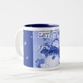 Lassen Sie es schneit Zweifarbige Tasse (Vorderseite Links)