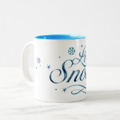Lassen Sie es schneit Zweifarbige Tasse (Vorderseite Links)
