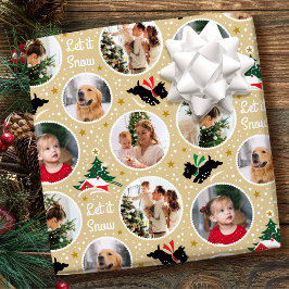 Lassen Sie es Schottie Dog Fun Custom Foto Gold Geschenkpapier