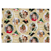 Lassen Sie es Schottie Dog Fun Custom Foto Gold Große Geschenktüte (Rückseite)