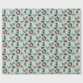 Lassen Sie es Scottie Dog Fun Custom Foto Minze Geschenkpapier (Flach)