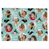 Lassen Sie es Scottie Dog Fun Custom Foto Minze Große Geschenktüte (Rückseite)