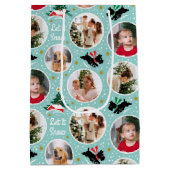 Lassen Sie es Scottie Dog Fun Custom Foto Minze Mittlere Geschenktüte (Rückseite)