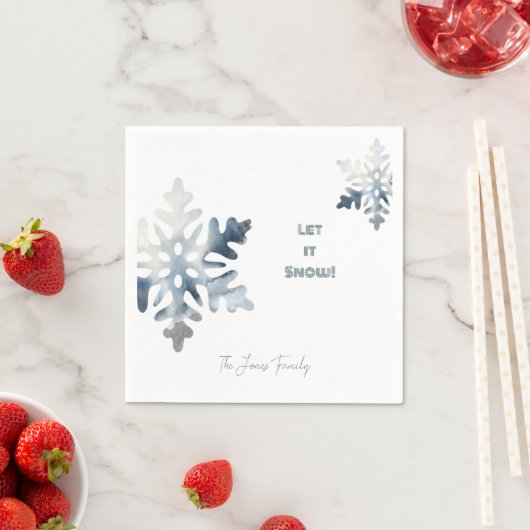 Lassen Sie es sich von selbst geschneiderten Snowf Serviette (Beispiel)