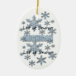 Lassen Sie es Snow Michigan Weihnachtsschmuck