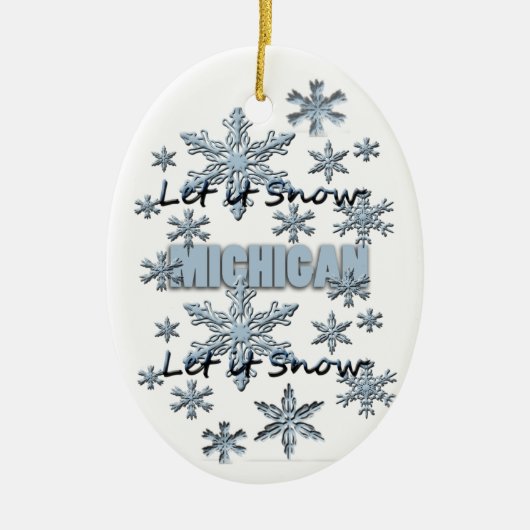 Lassen Sie es Snow Michigan Weihnachtsschmuck (Vorne)
