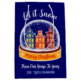 Lassen Sie es Snow Snowglobe Amsterdam Weihnachtsd Mittlere Geschenktüte