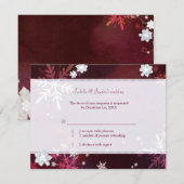 Lassen Sie es stylische Winter Bling Wedding RSVP Karte (Vorne/Hinten)