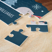 Lassen Sie es Süße Tier-Muster mit dem Namen Blau Puzzle (Seite)