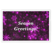 Lassen Sie es tief schneebedeckte Lila Schneeflock