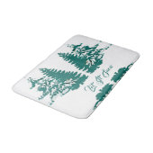Lassen Sie es Wasser Farbe Winter Weihnachtswald Badematte (Schrägansicht)