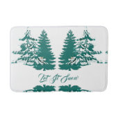 Lassen Sie es Wasser Farbe Winter Weihnachtswald Badematte (Vorderseite)