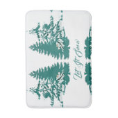 Lassen Sie es Wasser Farbe Winter Weihnachtswald Badematte (Vorderseite Vertikal)