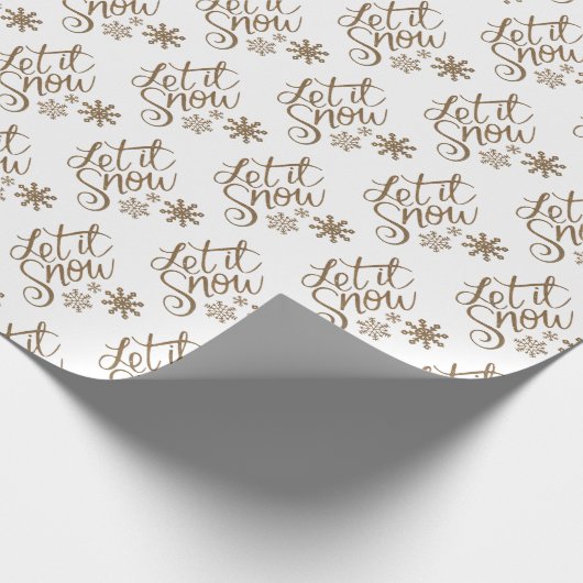 Lassen Sie es Weihnachts-Wrapping Papier Geschenkpapier (Ecke)
