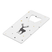 Lassen Sie es Weihnachtskunst Cartoon Reindeage Im Geldbeutel Flaschenöffner (Vorderseite Schrägansicht)