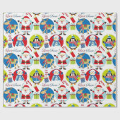 Lassen Sie es Weihnachtswrackpapier schneien Geschenkpapier (Flach)