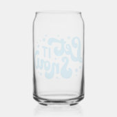 Lassen Sie es Winter-Design erstrahlen Dosenglas (Rückseite)