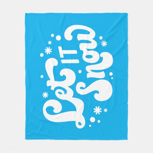 Lassen Sie es Winter-Design erstrahlen Fleecedecke (Vorderseite)