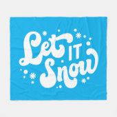 Lassen Sie es Winter-Design erstrahlen Fleecedecke (Vorderseite (Horizontal))