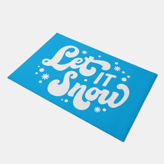 Lassen Sie es Winter-Design erstrahlen Fußmatte (Schrägansicht)