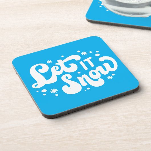 Lassen Sie es Winter-Design erstrahlen Getränkeuntersetzer (Linke Seite)