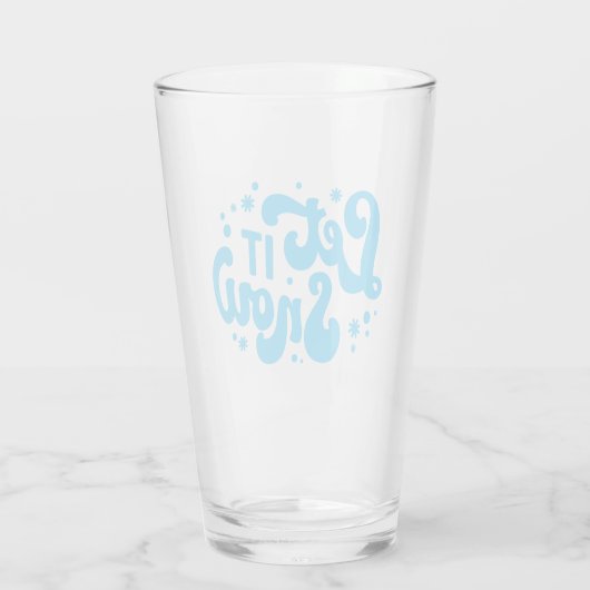 Lassen Sie es Winter-Design erstrahlen Glas (Rückseite)