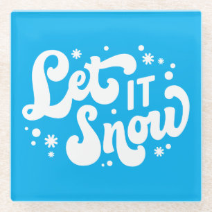 Lassen Sie es Winter-Design erstrahlen Glasuntersetzer