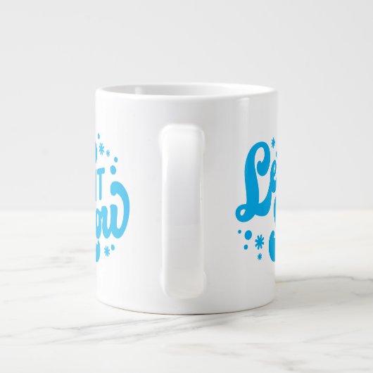 Lassen Sie es Winter-Design erstrahlen Jumbo-Tasse (Rückseite)