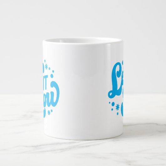 Lassen Sie es Winter-Design erstrahlen Jumbo-Tasse (Vorderseite)