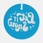 Lassen Sie es Winter-Design erstrahlen Ornament Aus Glas (Rückseite)