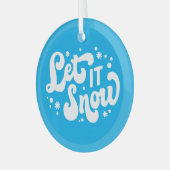 Lassen Sie es Winter-Design erstrahlen Ornament Aus Glas (Vorderseite links)